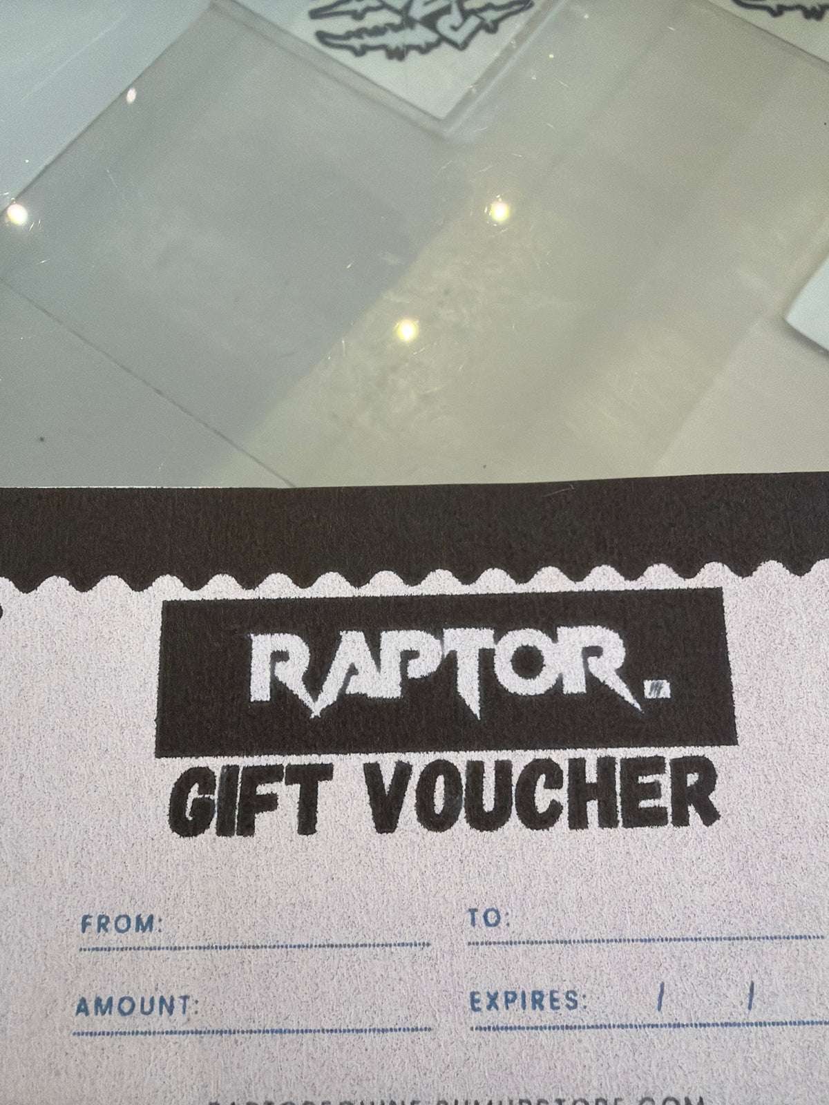 Raptor Gift Voucher