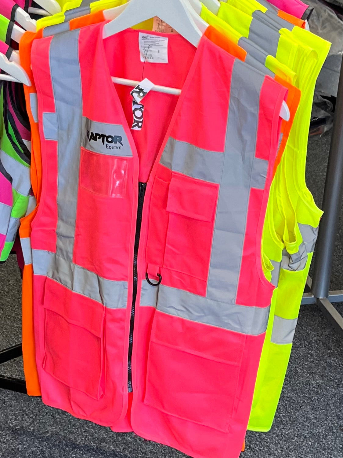 Raptor Zip Up with Pockets Hi Viz Vest Teens/Adults