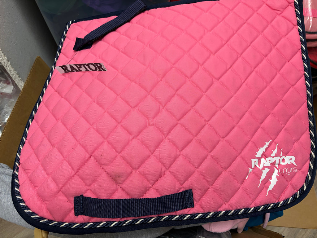 Raptor Wrong-Uns. Shetland size Pink saddlepad