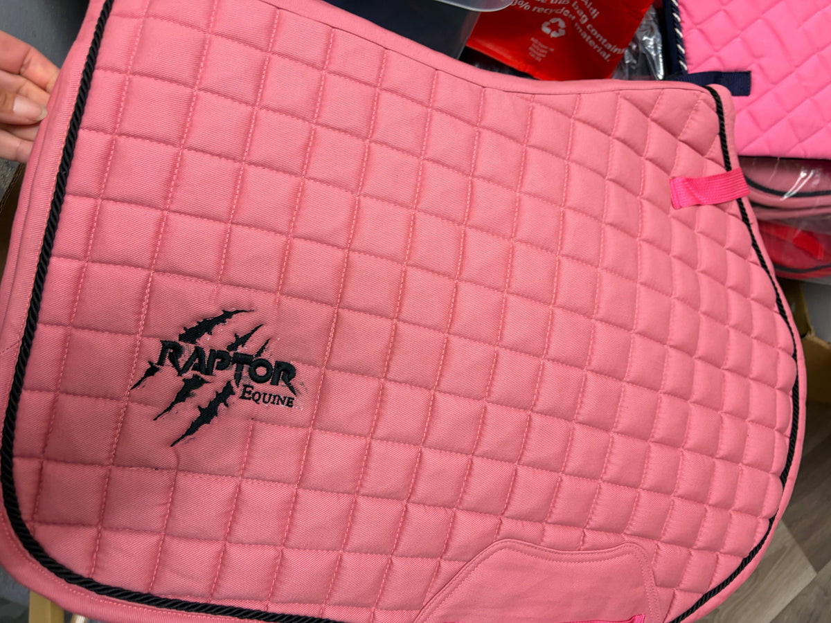 Raptor Wrong-Uns. Dusky Dino Pink Saddlepad Pony