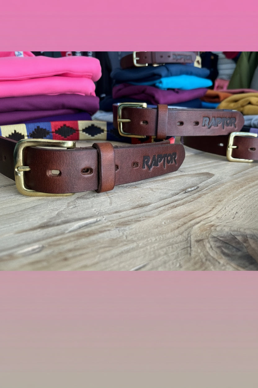 Raptor Leather Polo Belt