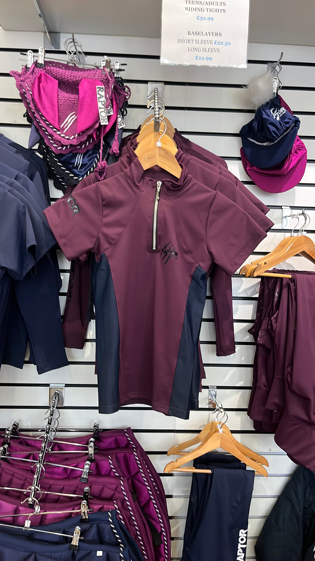 Raptor short sleeve baselayer Teen/Adults