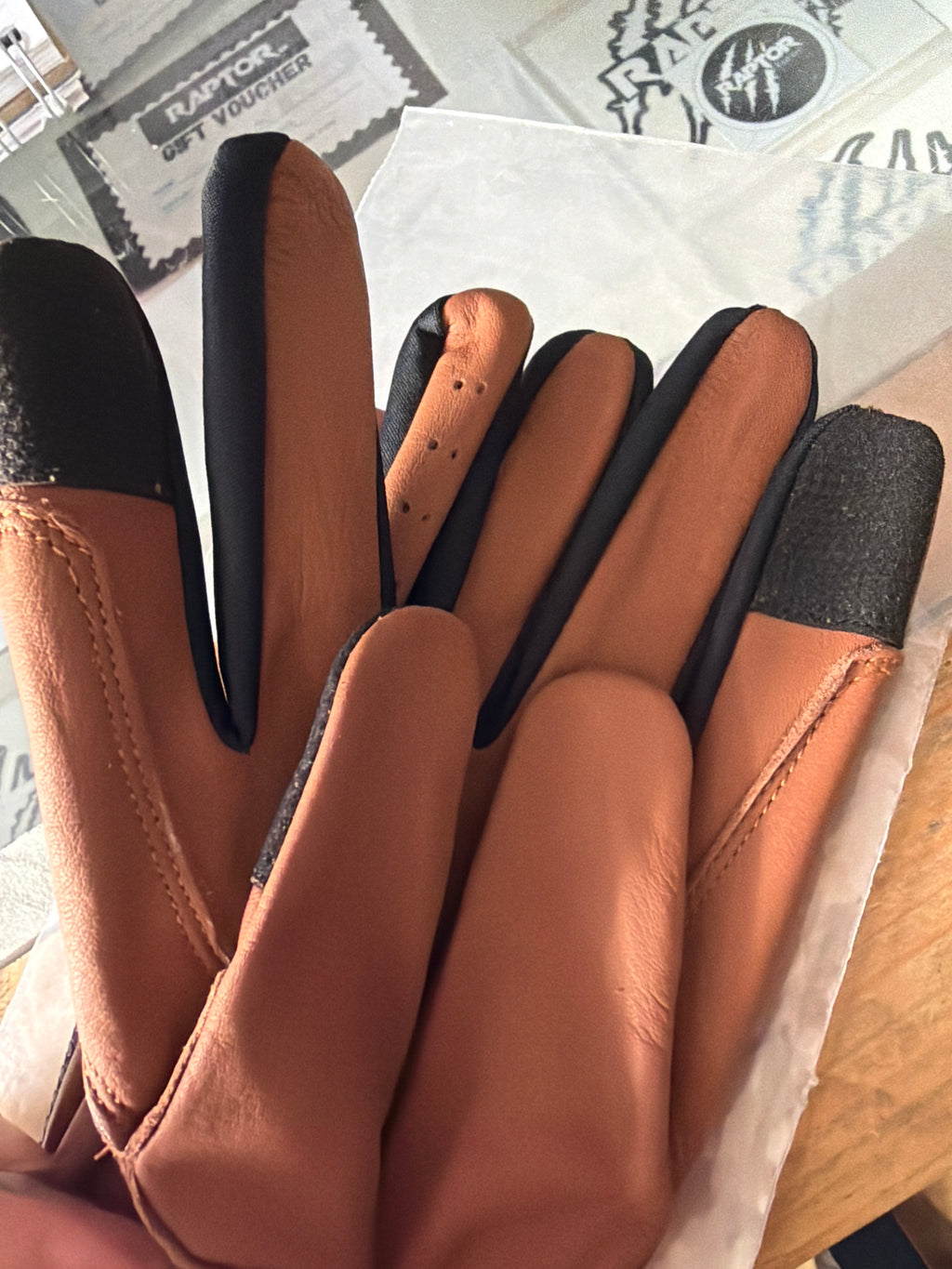 Raptor Leather Riding Gloves Adults