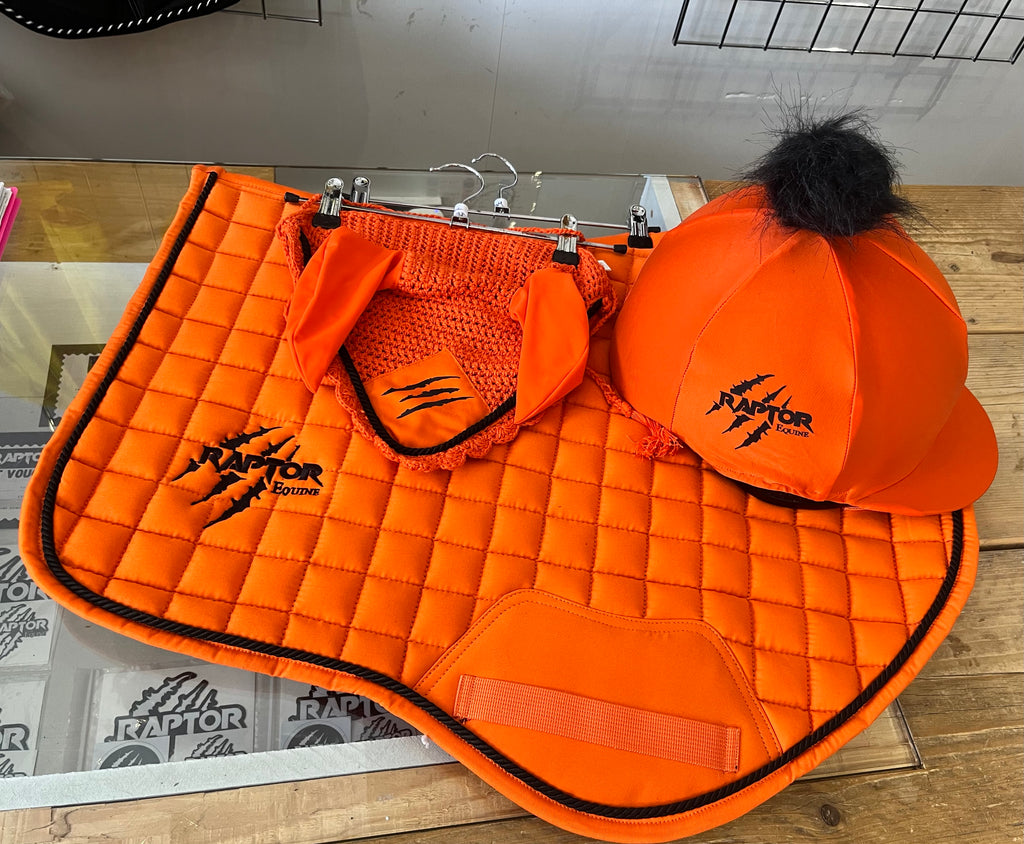 Raptor saddlepad/ears/hatsilk