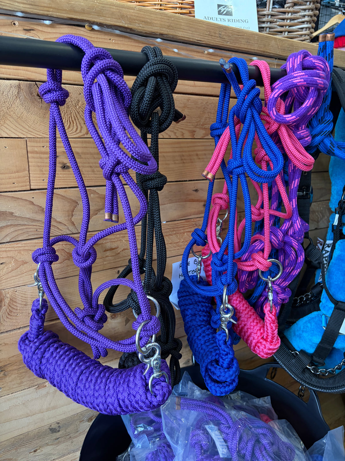 Rope Halter Bitless Bridle with Reins